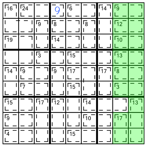 The Rule of 45 of Killer Sudoku (innies and outies)