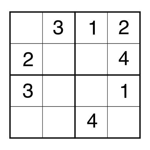 4x4 Sudoku 1 - Solution