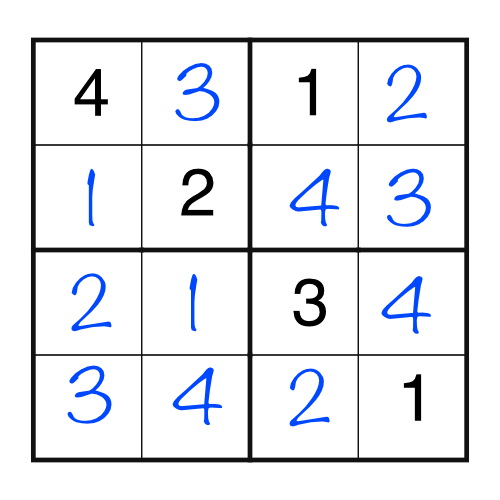 Sudoku 4x4 puzzle 1  Sudoku, Sudoku puzzles, Remarks for report card