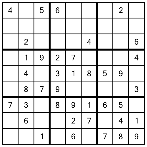 2-star sudoku grid
