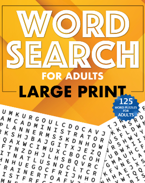 Word Search For Adults Large Print Front Cover