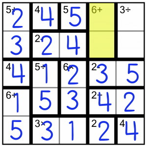 Calcudoku Worked Example 10