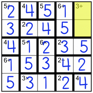 Calcudoku Worked Example 11