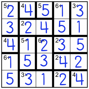 Calcudoku Worked Example 12