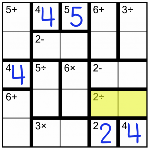 Calcudoku Worked Example 2