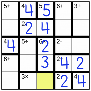 Calcudoku Worked Example 5