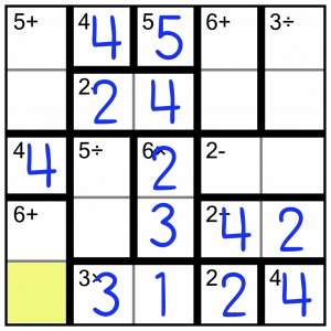 Calcudoku Worked Example 6