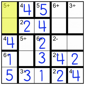 Calcudoku Worked Example 7