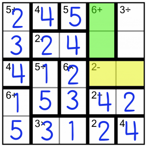 Calcudoku Worked Example 9