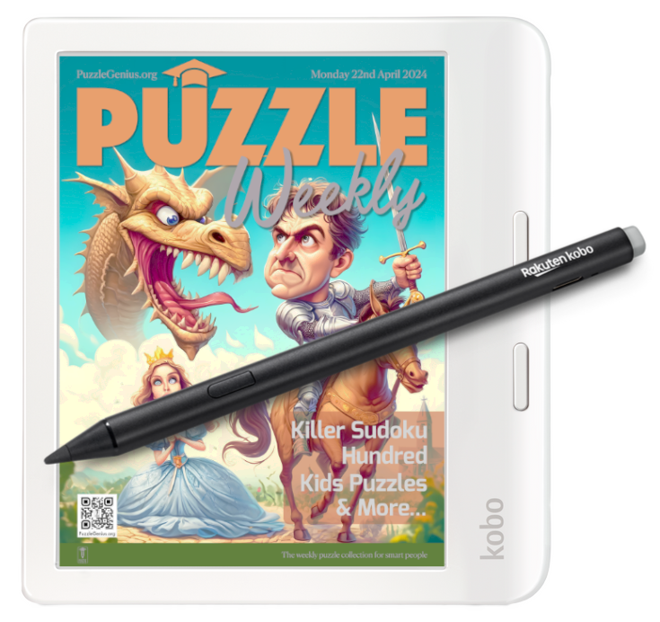 Puzzle Weekly on a Kobo Libra Colour