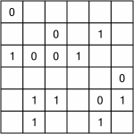 Binairo Small Example puzzle