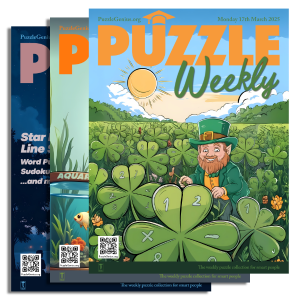 Puzzle Weekly Issues 77, 76, and 75