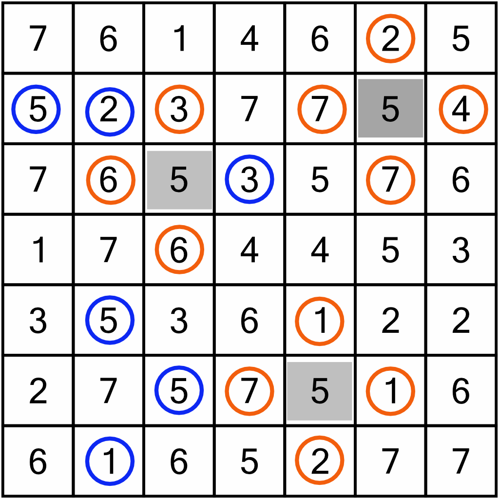 Hitori worked example 5