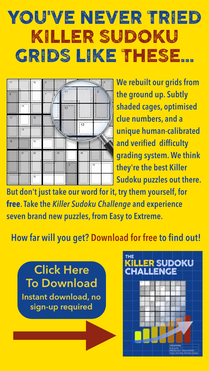 You've never tried Killer Sudoku puzzles like these